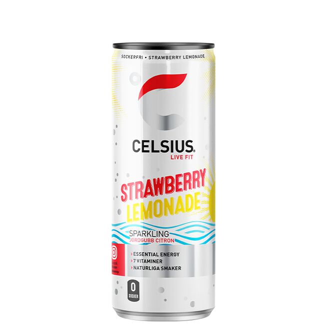 24 x Celsius Energidryck 355 ml Strawberry Lemonade