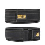 Gorilla Wear 4 Inch Nylon Belt, black/gold