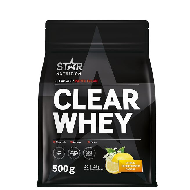 Clear Whey Vassleprotein 500 g Citrus Elderflower