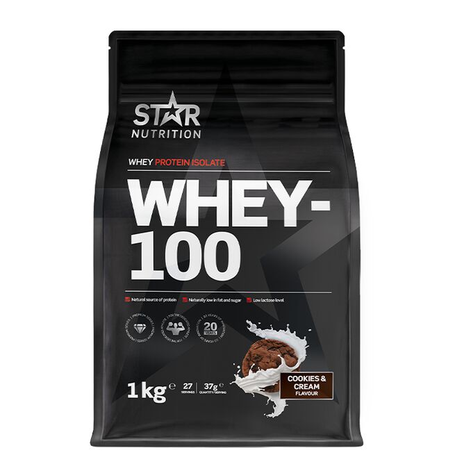 WHEY-100, 1 kg, Cookies and Cream 