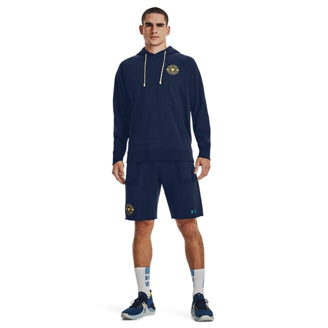 UA Project Rock Heavyweight Terry Hoodie, Academy/Mississippi, S 