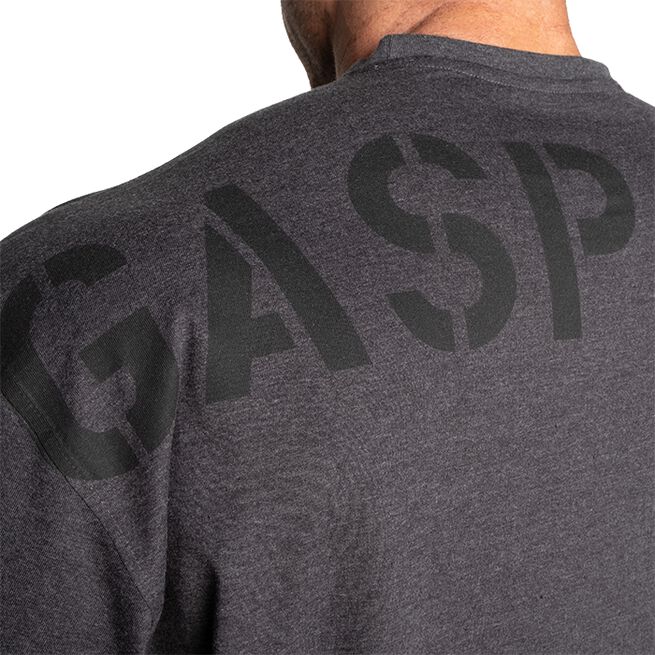 GASP Division Iron Tee, Dark Grey Melange