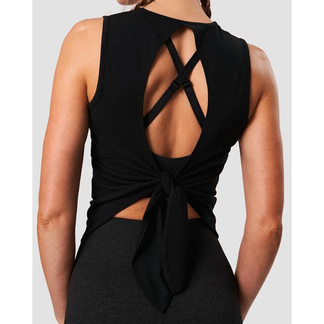Empowering Open Back Tank, Black