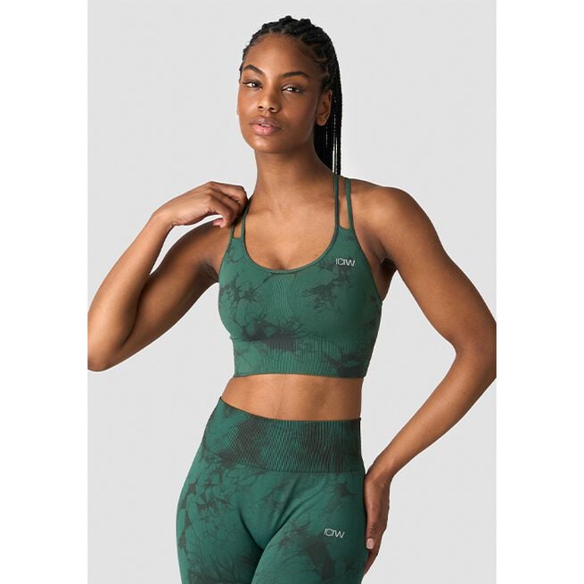 Define Seamless Tie Dye Sport-bh Grön