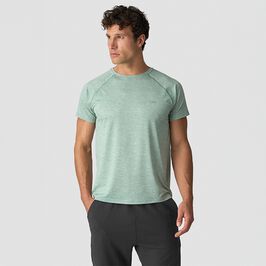 Training Mesh T-shirt, Light Faded Moss Melange, L  Träning Mesh T-shirt Ljusgrön