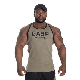 Ribbed T-back, Washed Green, S  Ribbed T-back, Washed Green