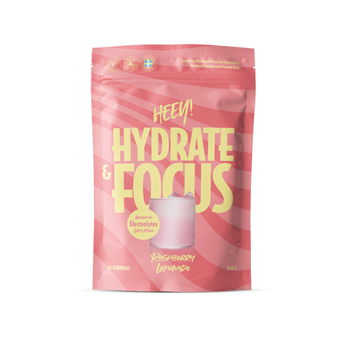 Hydrate & Focus Elektrolyter 240 g Hallonlemonad