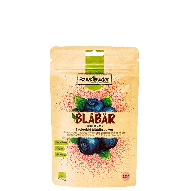 Ekologiskt Blåbärspulver 125 g 