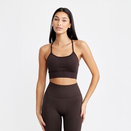 Signature Seamless Bra, Dark Brown, XS  Sport-Bh Mörkbrun