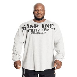 Gasp Thermal Gym Sweater, Grey Melange Thermal Gym Sweater, Grey Melange