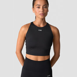 ICIW Contrast Cropped Tank Top, Black Contrast Träningstopp Svart