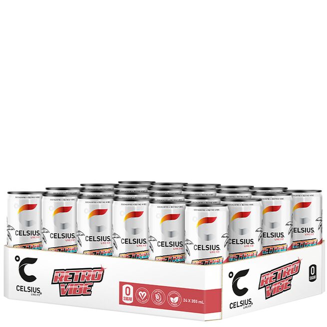 24 x Celsius Energidryck 355 ml Retro Vibe