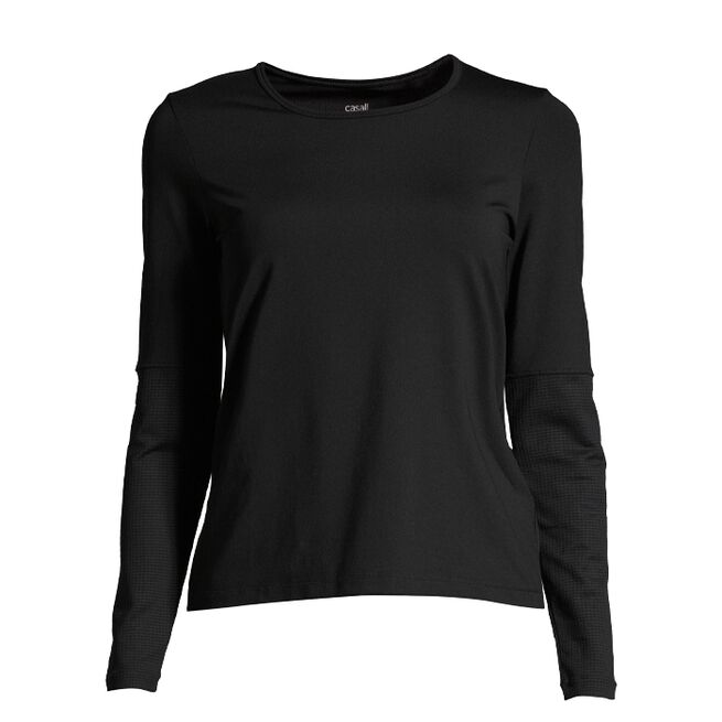 Essential Long Sleeve with Mesh Insert, Black