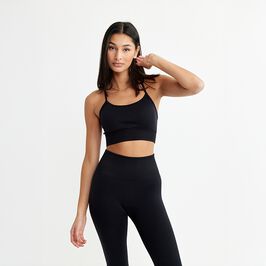 Signature Seamless Bra, Black, XS  Sport-Bh Svart