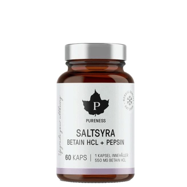 Beteine HCL -saltsyra, 60 caps 
