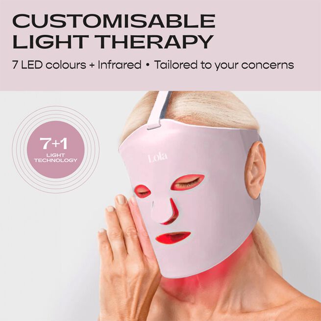Glow Led Ansiktsmask Rosa