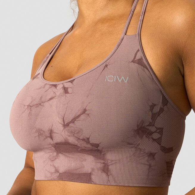 ICANIWILL Define Seamless Tie Dye Sports Bra, Mauve