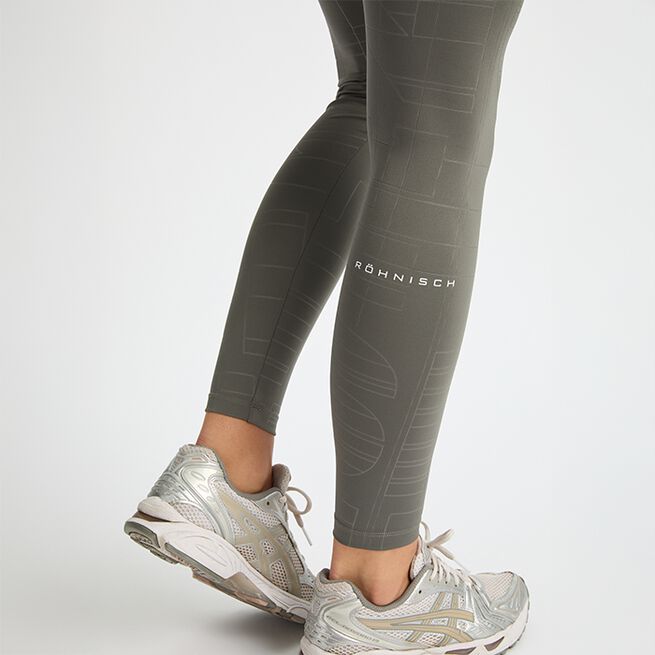 Logo Effect Emboss Tights Grön