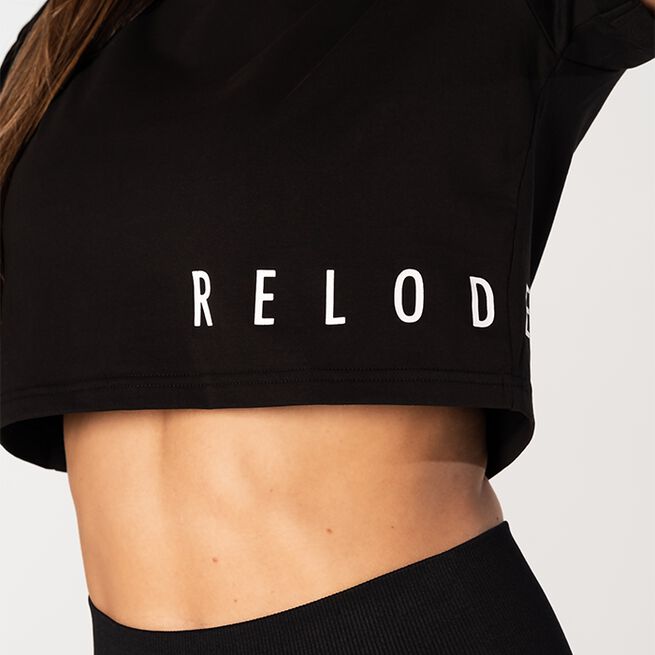Relode Mercy Cropped T-shirt, Black