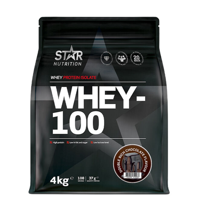 Whey-100 Vassleprotein 4 kg Choklad