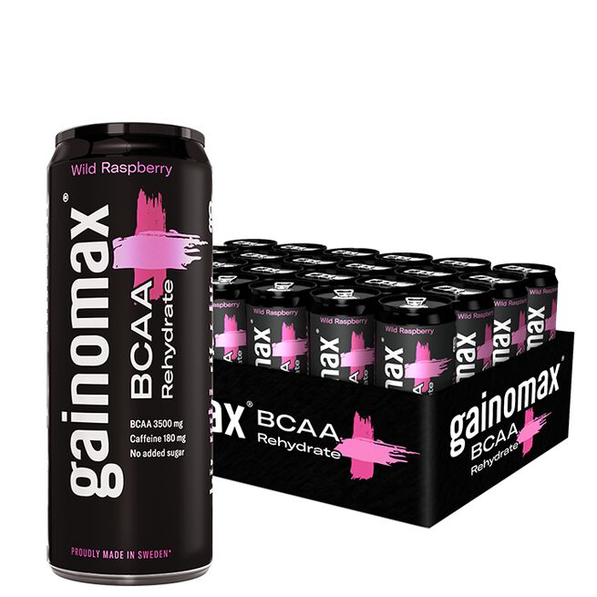 24 x Gainomax BCAA+Rehydrate 330 ml Raspberry 