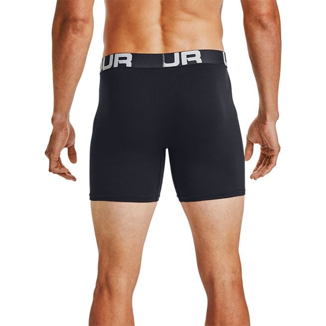UA Charged Cotton 6inch 3-pack, Black
