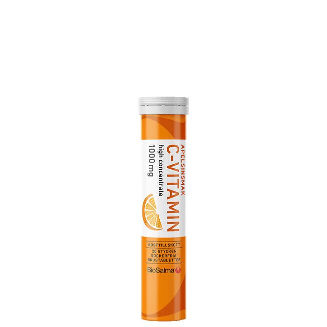 C-vitamin 1000mg 20 brustabletter Apelsin Apelsin