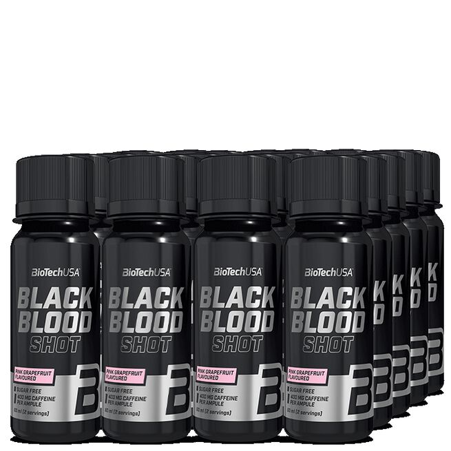 20 x Black Blood Shot, 60 ml, Pink Grapefruit 