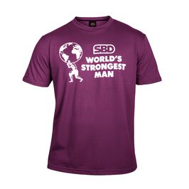 World Strongest Man T-Shirt - Women's, Purple, L  SBD World's Strongest Man T Shirt Dam Lila