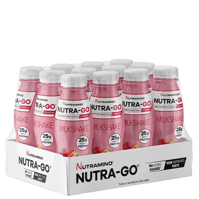 12 x Nutra Go Protein Milkshake 330 ml Strawberry