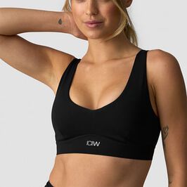 Essential Mid Support Sports Bra, Black, L  Essential Sport-BH Svart
