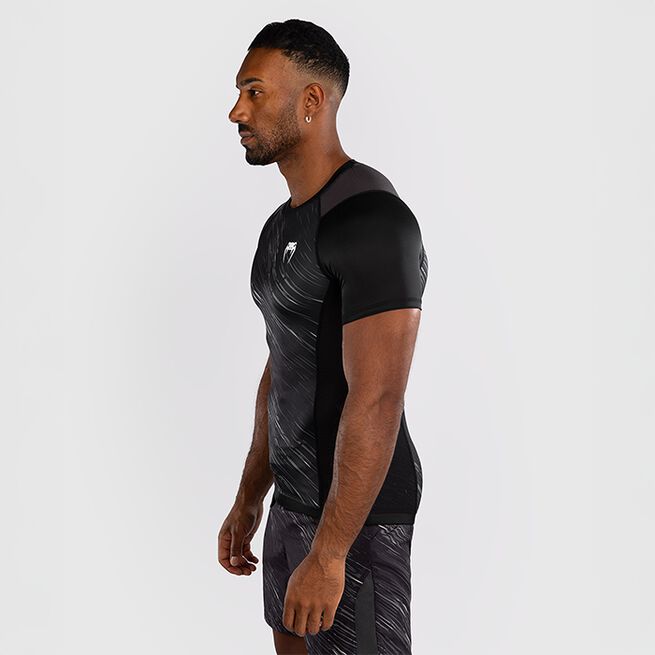 Rapid Rashguard Kortärmad Svart Grå Vit