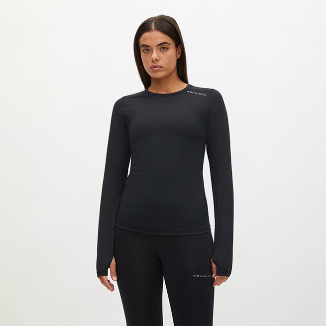 Jacquard Long Sleeve, Black