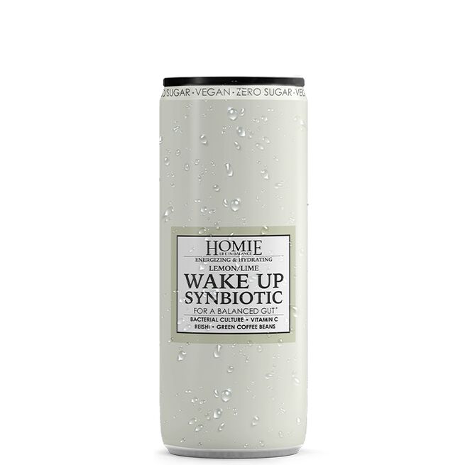 24 x Homie Wake Up Synbiotic, Lemon/Lime, 330 ml 