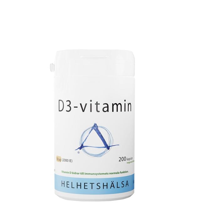 D3-vitamin 50 µg 2000 IE 200 kapslar