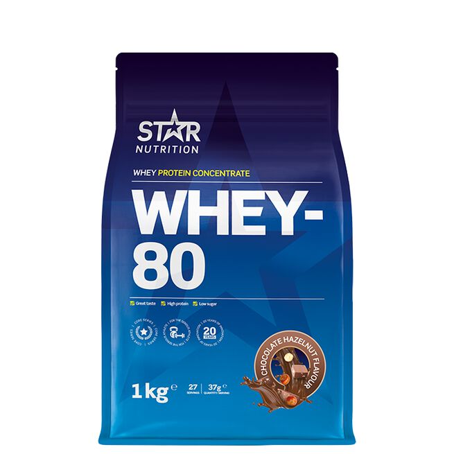 Whey-80, 1 kg, Chocolate Hazelnut 
