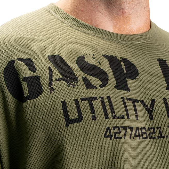 Thermal Gym Sweater, Washed Green