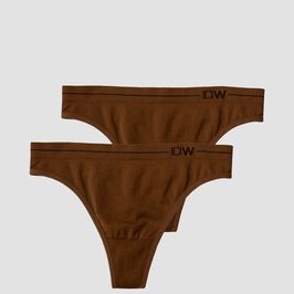 Everyday Seamless Thong 2-pack, Cinnamon Everyday Seamless Thong 2-pack, Cinnamon