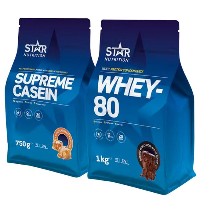 Dag- och nattpaket Vassleprotein + Kasein