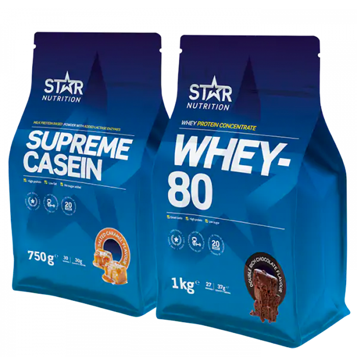 Dag- och nattpaket Vassleprotein + Kasein