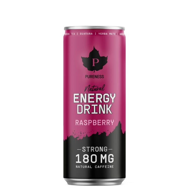 24 x Natural Energidryck Hallon 330 ml