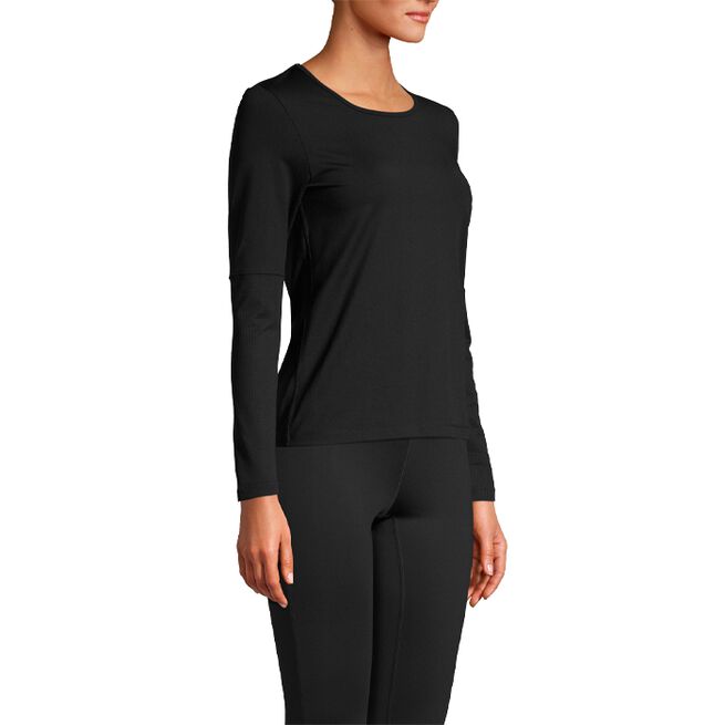 Essential Long Sleeve with Mesh Insert, Black