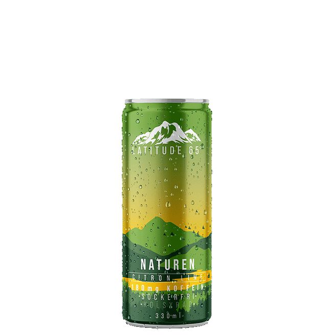 24 x Latitude 65 Energidryck 330 ml Naturen - Citron/Lime
