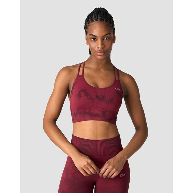 Define Seamless Tie Dye Sport-bh Röd