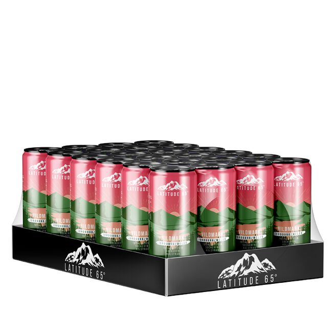 24 x Latitude 65 Energidryck 330 ml Vildmark - Jordgubb/Melon