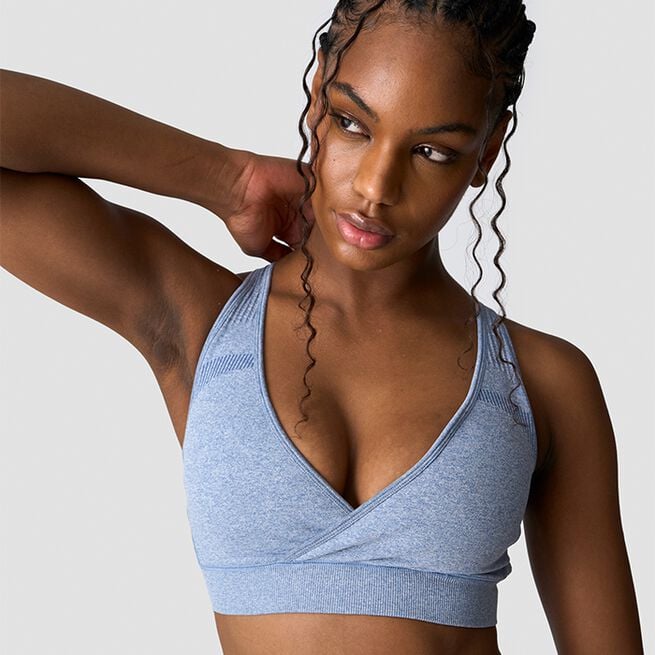 Soft Seamless Justerbar Sport-BH Blå