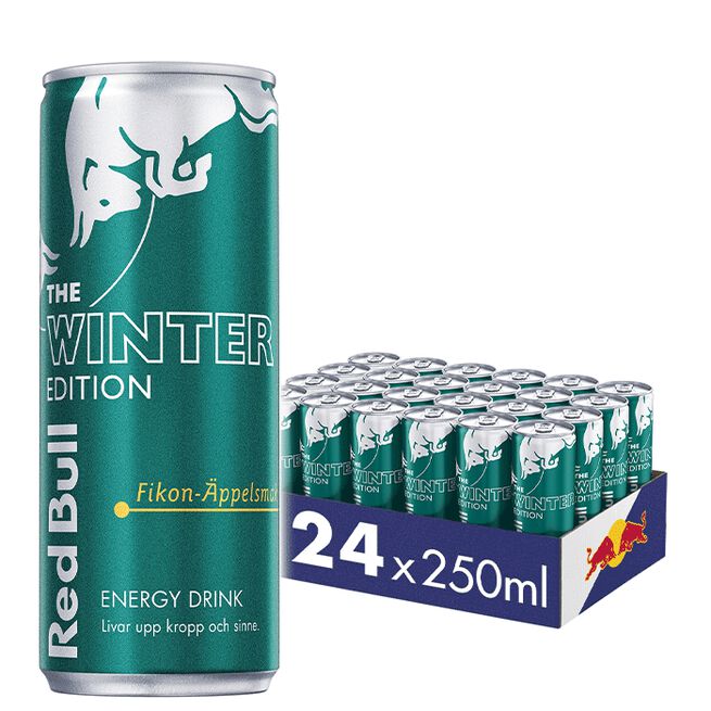 24 x Red Bull Energidryck, 250 ml, Winter edition, Fig Apple