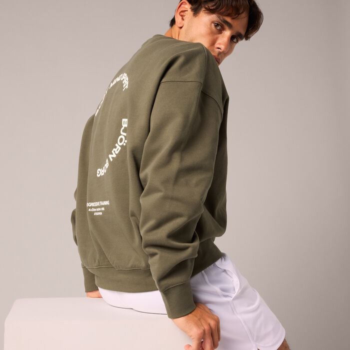 Borg Oversized Sweatshirt Gr&ouml;n