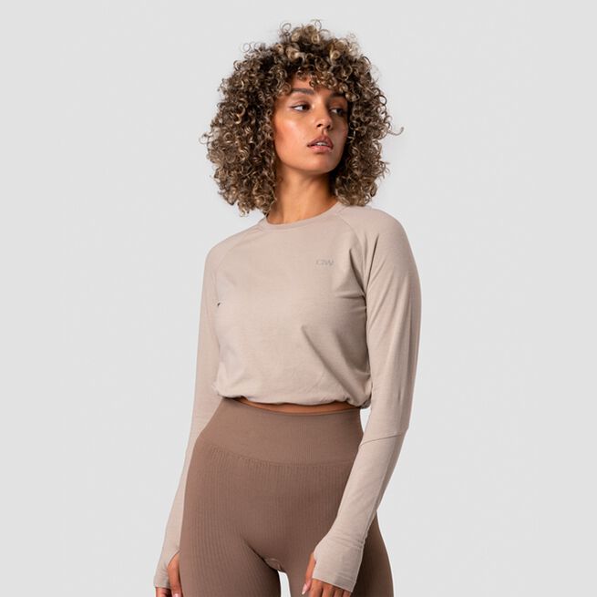 ICANIWILL Define Cropped Adjustable Long Sleeve, Sand