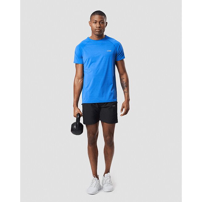 Workout Melange T-shirt, Electric Blue Melange, S 